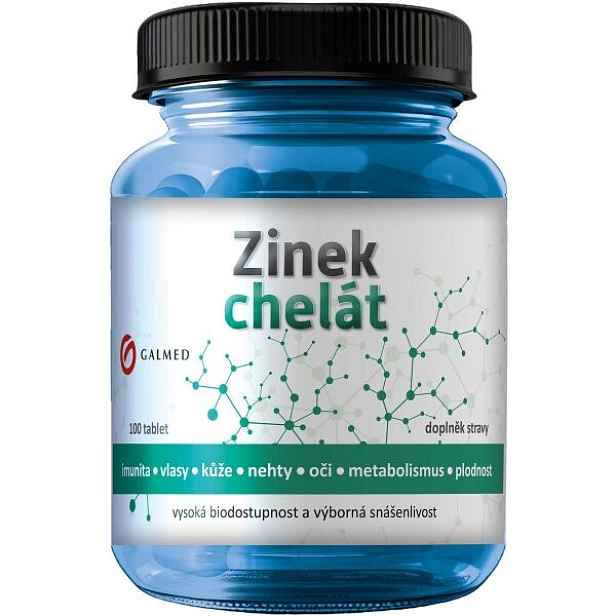 GALMED ZINEK CHELÁT 15 MG TBL 100 Podpora imunity a pokožky
