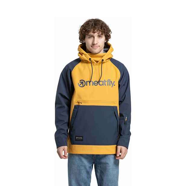 Meatfly pánská softshell bunda Jax Saphire / Camel