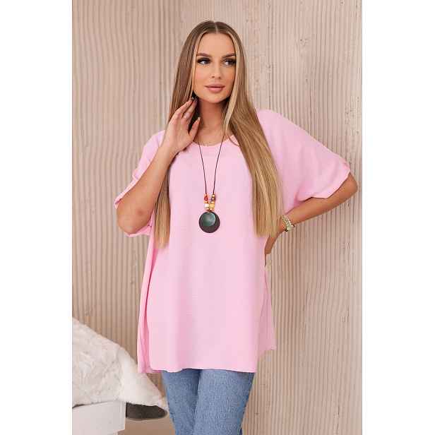 Oversized halenka s přívěskem barvy
