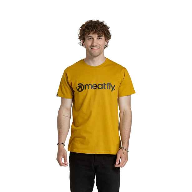 Meatfly pánské tričko MF Logo Mustard | 100% bavlna
