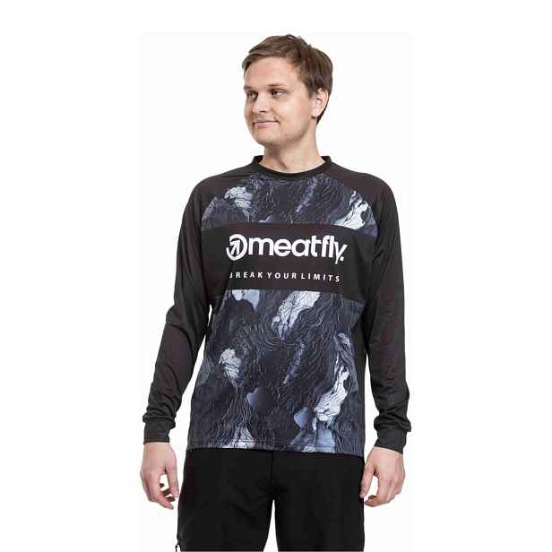 Pánský bike dres meatfly cliff /modrozelená m