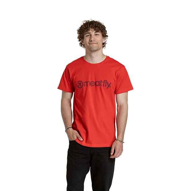 Meatfly pánské tričko Striped Logo Bright | 100% bavlna