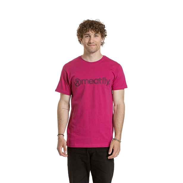 Meatfly pánské tričko Striped Logo Dark | 100% bavlna