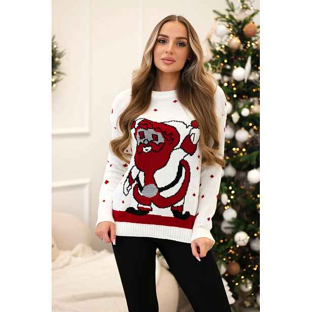 Svetr s Santa Claus ecru