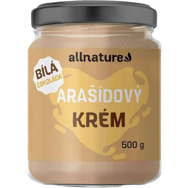 ALLNATURE ARAŠÍDOVÝ KRÉM BÍLOU ČOKOLÁDOU 500 G Ořechový krém , G