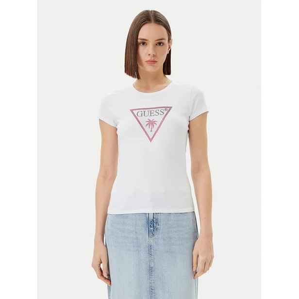 Guess Triangle Rhinestones SS Tee