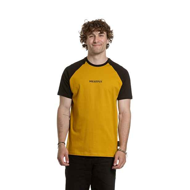 Meatfly pánské tričko Ozzy Raglan Mustard | 100% bavlna