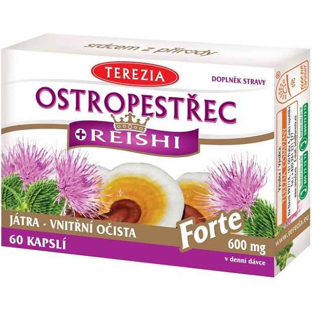 TEREZIA OSTROPESTŘEC + REISHI FORTE 60 CAPS Bylinný doplněk