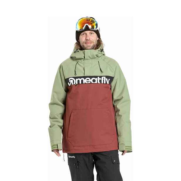 Meatfly pánská SNB & SKI bunda Slinger Oil / Merlot