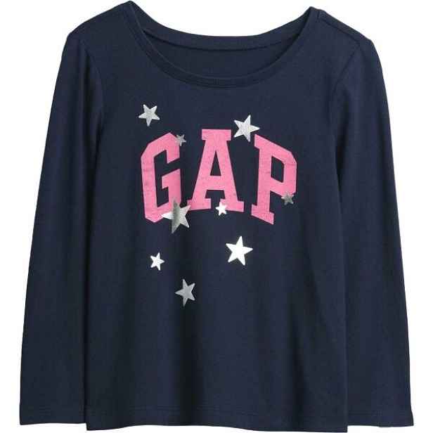 GAP V-FRCH LS BF LOGO TEE Dětské tričko