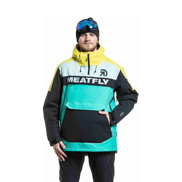 Meatfly pánská SNB & SKI bunda Zenith Columbia / Lime