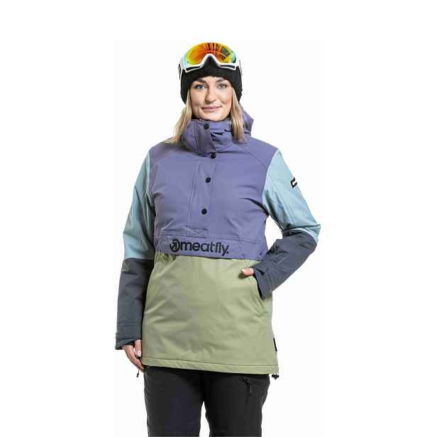 Meatfly dámská SNB & SKI bunda Aiko Olive Light / Light