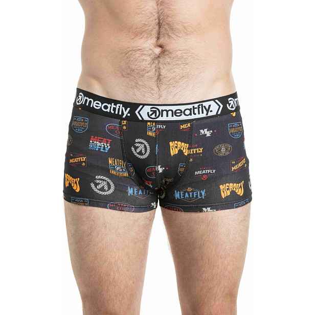 Meatfly pánské boxerky Balboa Double Pack Badges | Mnohobarevná