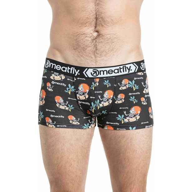 Meatfly pánské boxerky Balboa Double Pack SK8 Skeleton / Fly | Mnohobarevná
