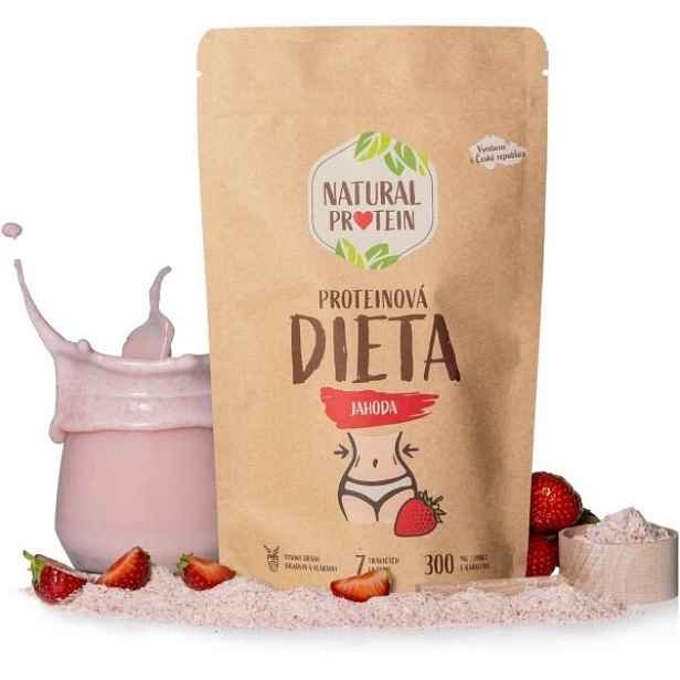 NATURAL PROTEIN PROTEINOVÁ DIETA JAHODA 350 G Dietní protein , G