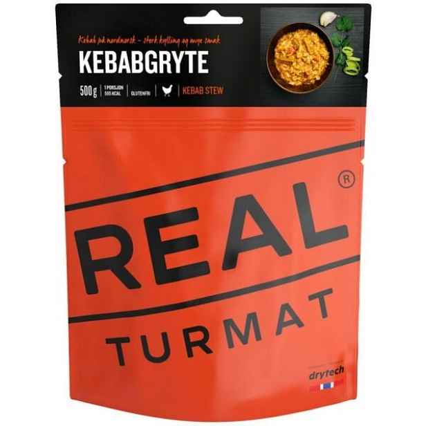 REAL TURMAT KEBAB KUŘECÍM MASEM A RÝŽÍ Cestovní a expediční strava, dummy