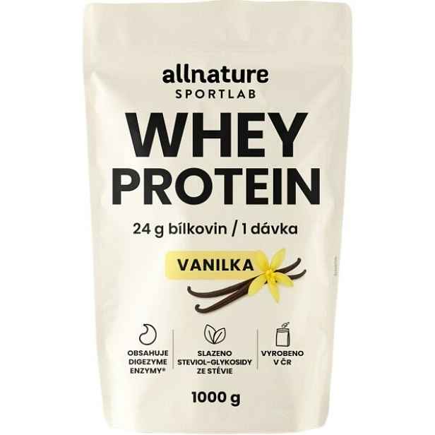 ALLNATURE SPORTLAB WHEY PROTEIN VANILKA 1000 G Syrovátkový protein , KG