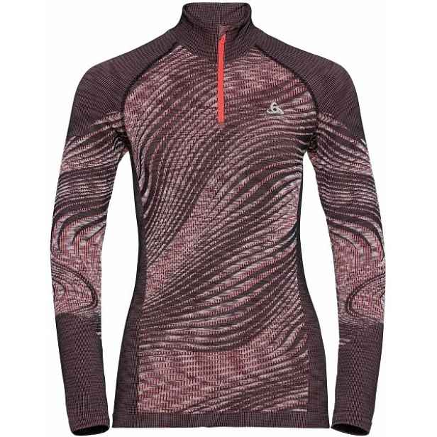 Odlo BL TOP HALF ZIP BLACKCOMB ECO W Dámské funkční triko, lososová