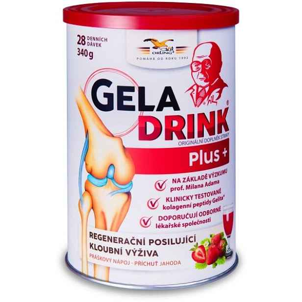 GELADRINK PLUS JAHODA 340 G Regenerační kloubní výživa , G