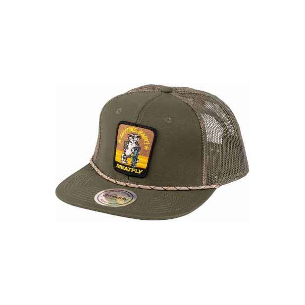 Meatfly kšiltovka Thunderbolt Trucker Olive Tomcat | Velikost One Size