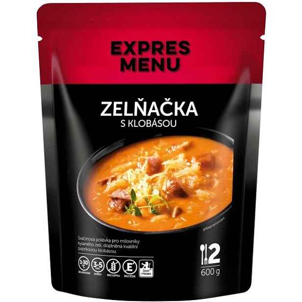 EXPRES MENU ZELŇAČKA KLOBÁSOU - 2 PORCE Hotová polévka