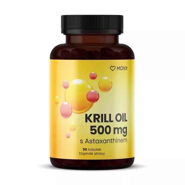 MOVIT ENERGY OMEGA KRILL OIL 500 MG ASTAXANTHINEM, 90 TOBOLEK Doplněk stravy