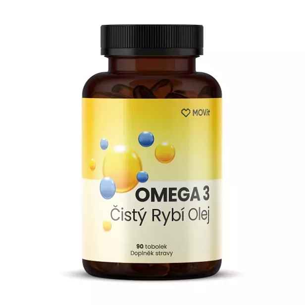 MOVIT ENERGY OMEGA 3 ČISTÝ RYBÍ OLEJ, 90 TOBOLEK Doplněk stravy
