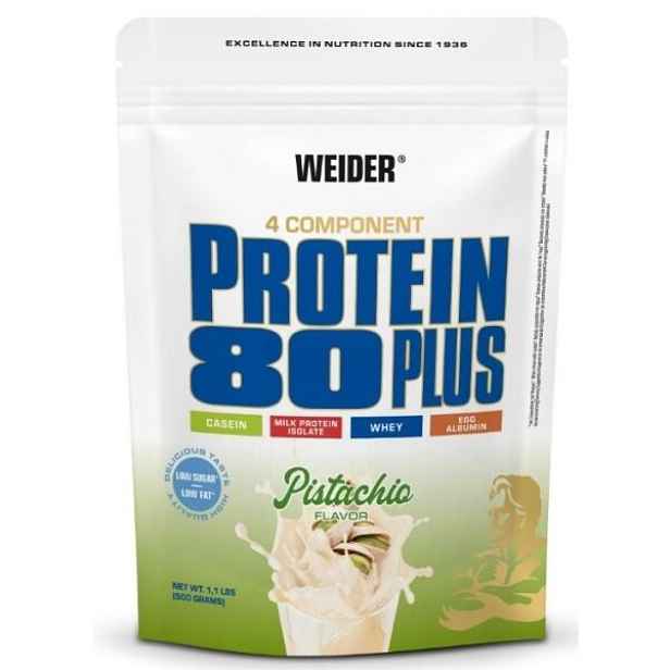 WEIDER PROTEIN 80 PLUS, SÁČEK 500G, PISTACHIO Vícesložkový protein , G