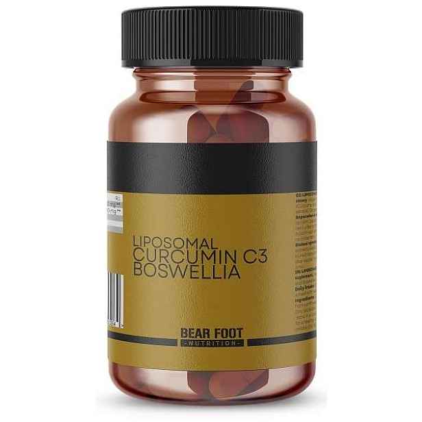 BEAR FOOT NUTRITION LIPOSOMAL CURCUMIN + BOSWELLIA SERRATA - 60 KAPSLÍ Doplněk stravy