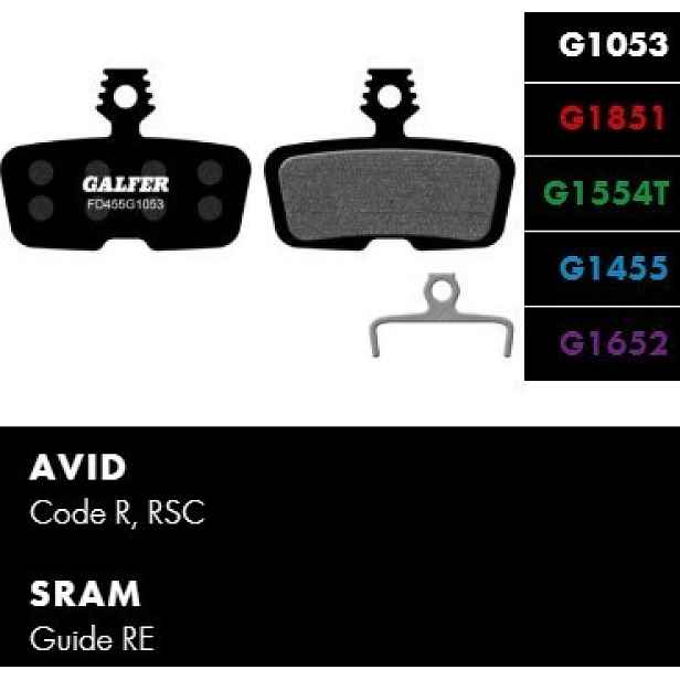 Brzdové destičky Galfer FD455 Avid, Sram Brzdové destičky: Standart-G1053