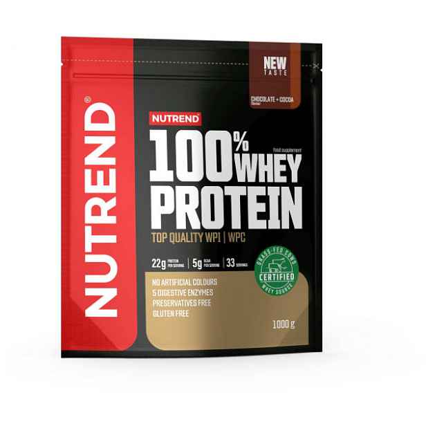 Nutrend 100% WHEY PROTEIN 1000 G ČOKOLÁDA + KAKAO Protein , KG