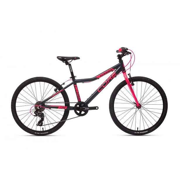Dětské kolo Core Nipper 24" Al Nipper, jednopřevodník, 1x7s Ahead - mat/růžovou