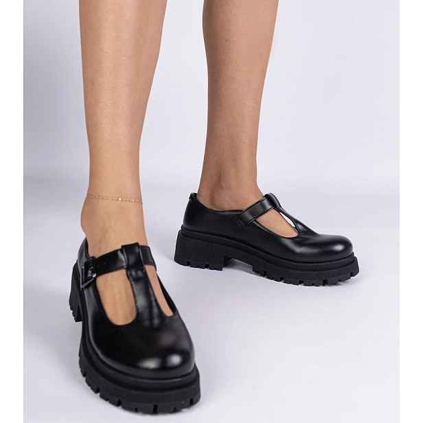 Gemre platform derby shoes made of eco-leather Nella