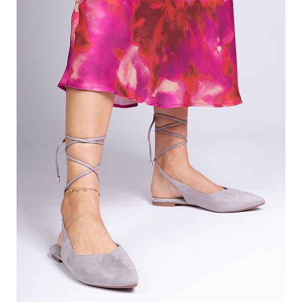 Gemre flat heel ankle-tie pumps Karlioz