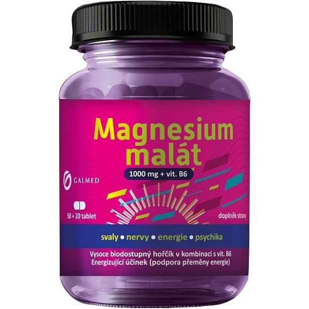 GALMED MAGNESIUM MALÁT TBL 50+20 Minerální doplněk