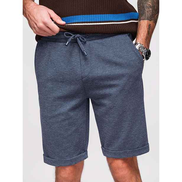 Ombre Men's short shorts with structured knit elastic band