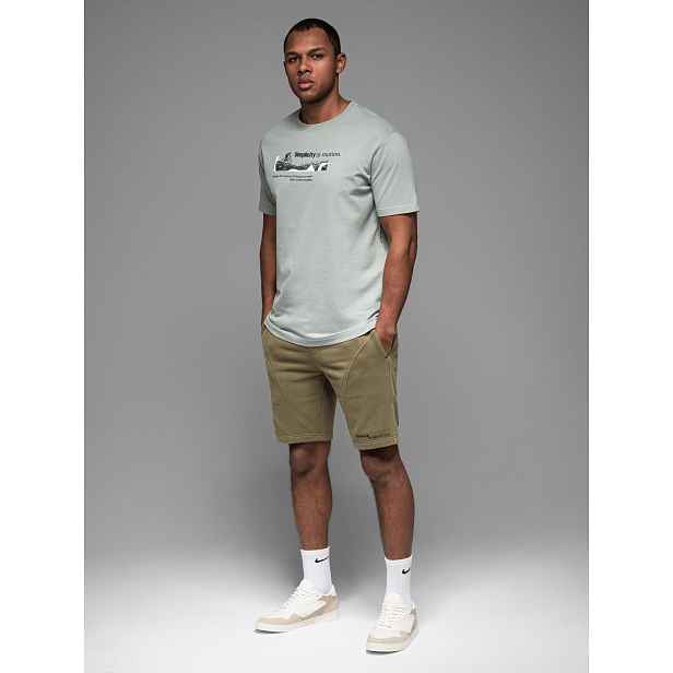 Ombre Fitted men's printed short sweat shorts - olive