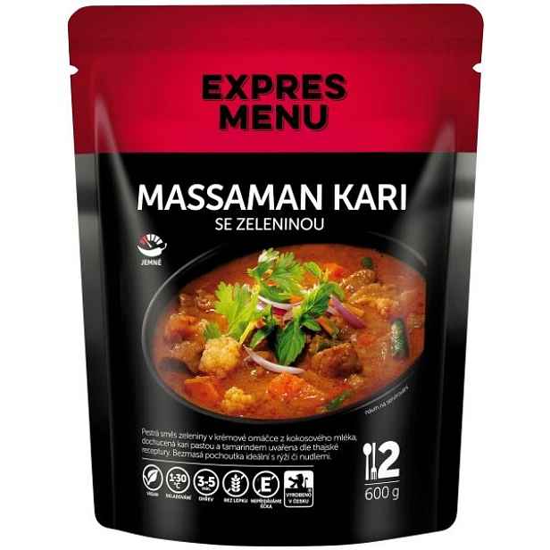 EXPRES MENU MASSAMAN KARI - ZELENINOVÉ THAJSKÉ KARI - 2 PORCE Hotové jídlo