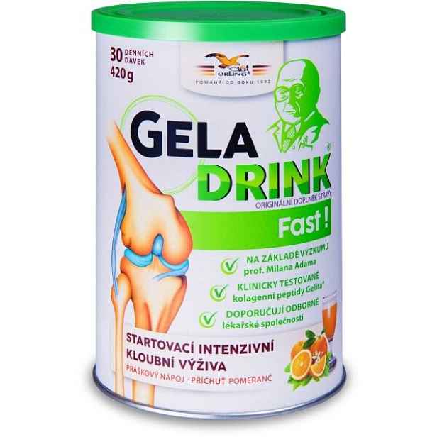 GELADRINK FAST POMERANČ 420 G Startovací kloubní výživa , G