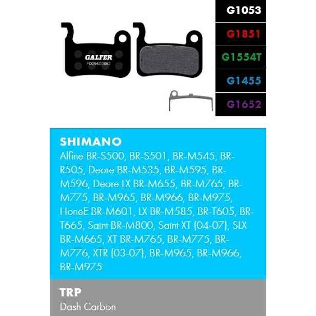 Brzdové destičky Galfer FD294 Shimano, TRP Brzdové destičky: Standard-G1053