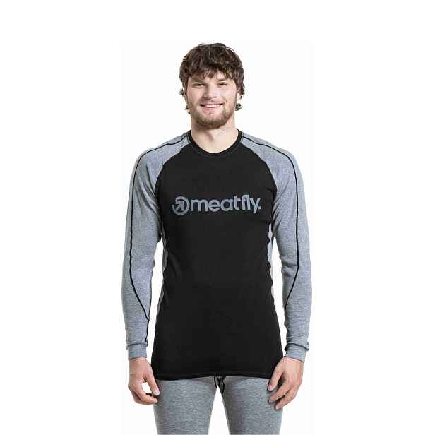 Meatfly pánské merino tričko Carl Charcoal Heather
