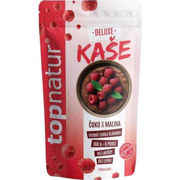 TOPNATUR DELUXE ČOKO & MALINA 360 G Rýžová kaše , G