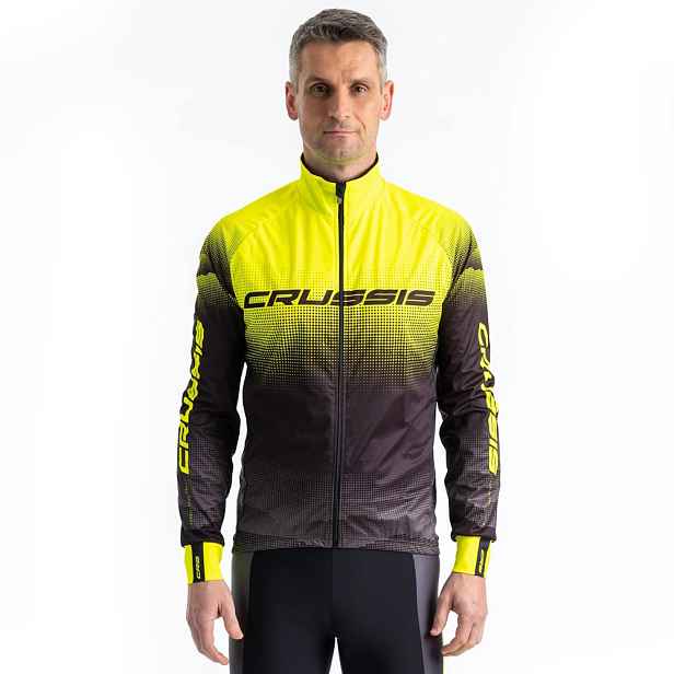 Pánská cyklistická bunda CRUSSIS CSW-064 -fluo