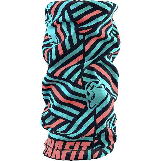 Nákrčník Dynafit Logo Neck Gaiter marine Razzle Dazzle Barva: / korálová, Velikost: UNI