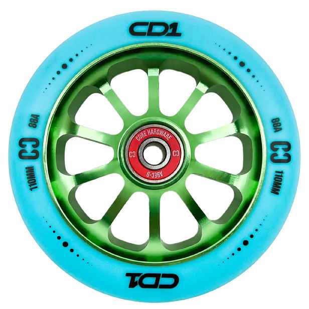 CORE - CD1 Spoked 110mm /Lime - kolečko na freestyle koloběžku