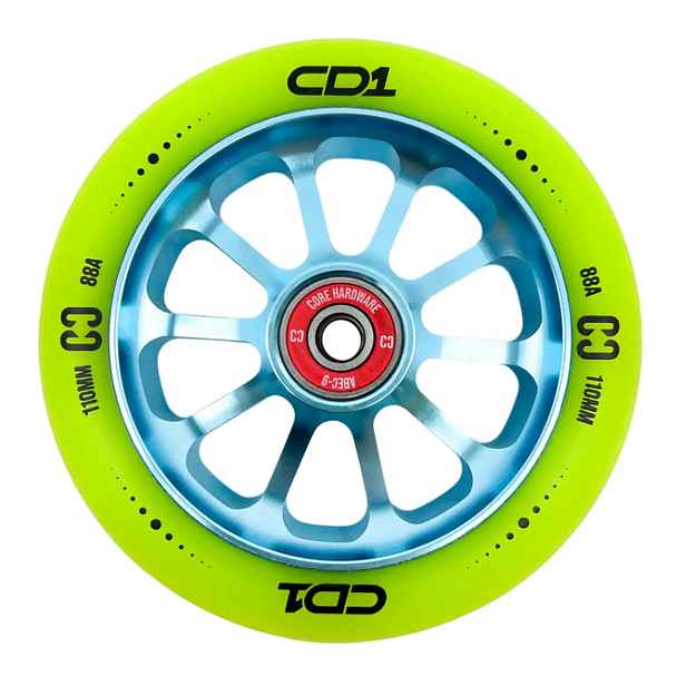 CORE - CD1 Spoked 110mm Lime - kolečko na freestyle koloběžku