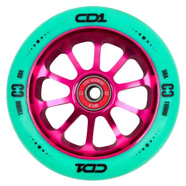 CORE - CD1 Spoked 110mm Teal - kolečko na freestyle koloběžku