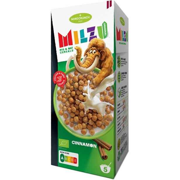 NORDCRUNCH MILZU BIO Cereální kuličky se skořicí