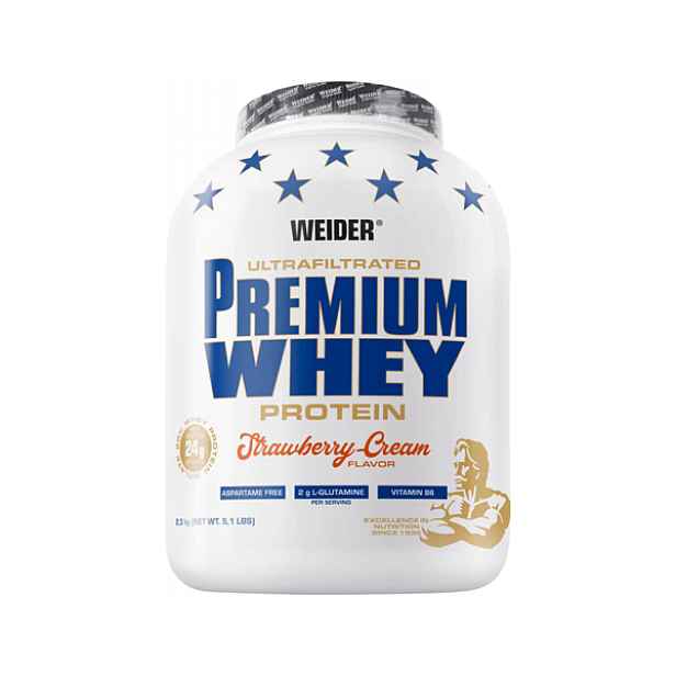 WEIDER PREMIUM WHEY 2300G, STRAWBERRY CREAM Syrovátkový protein ,3 KG