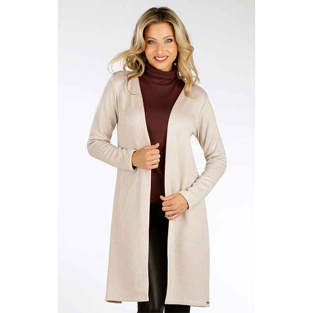 Dámský cardigan s dlouhým rukávem 7g067 litex melé s